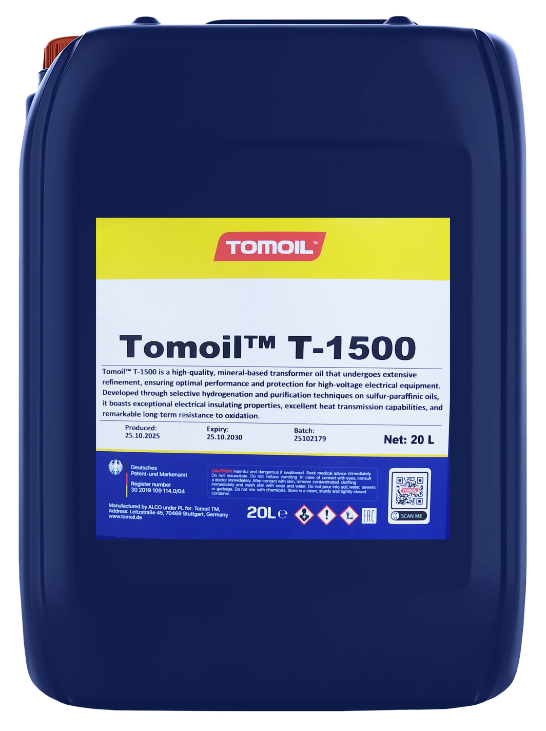 Олива трансформаторна Tomoil T-1500 - 20л